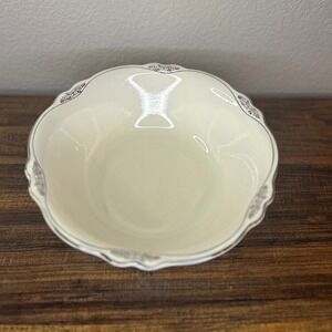 Royal Albert Virginia Rose Serving Bowl Cream Floral Scalloped Edge Made in USA